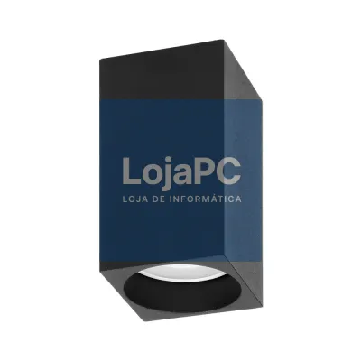 Candeeiro Teto/Parede Quadrado 50W 56mm Preto ADVITI