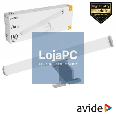 Candeeiro LED 5W 480lm 300mm 4000K IP44 Cromado AVIDE