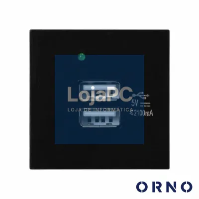 Módulo 2x USB-A P/ Encastrar OR-GM-9010/B ORNO