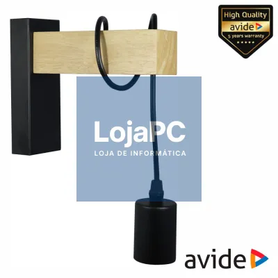 Candeeiro LED Parede IP20 Castanho/Preto AVIDE