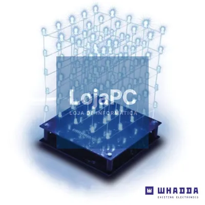 Kit de Montagem Cubo LED Azul 3D WHADDA