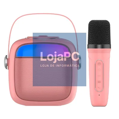 Universal Bluetooth Music Speaker 6W COOL Mini Karaoke + Microphone Pink