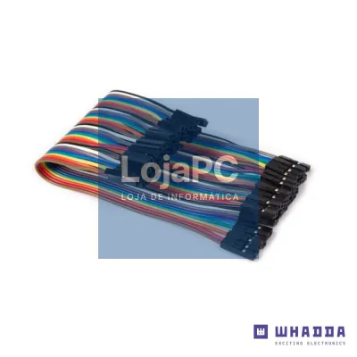 Conjunto 40 cabos de ligação Jumper Fêmea/Fêmea 15cm WHADDA