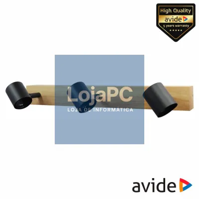 Candeeiro LED Teto/Parede IP20 Castanho/Preto AVIDE