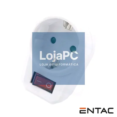 Tomada Elétrica c/ 1 Saída Interruptor Branco ENTAC
