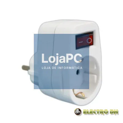 TOMADA ELÉTRICA C/ 1 SAÍDA INTERRUPTOR BRANCO EDH