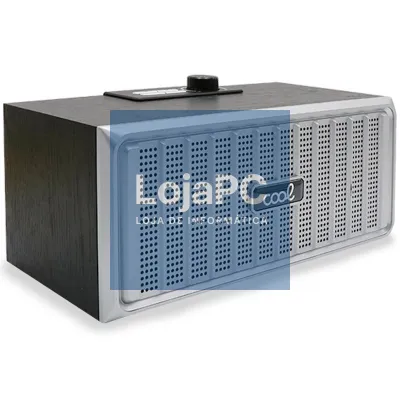 Universal Bluetooth Music Speaker Brand COOL Retro (20W) Wood Black Front Silver