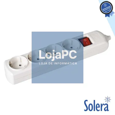 TOMADA ELÉTRICA C/ 4 SAÍDAS SCHUKO INTERRUPTOR SOLERA