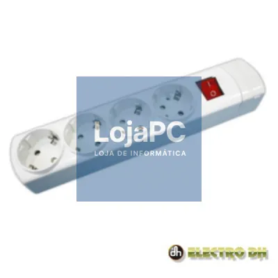 TOMADA ELÉTRICA C/ 4 SAÍDAS SCHUKO C/INTERRUPTOR EDH