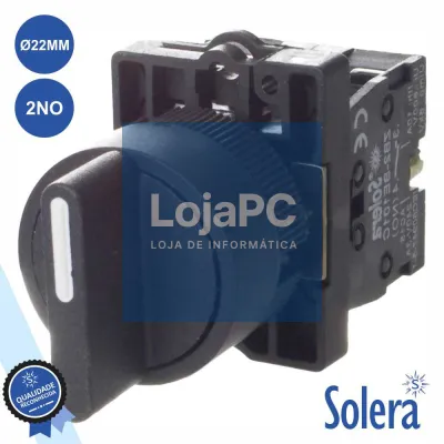 INTERRUPTOR SELETOR ROTATIVO 3 POSIÇÕES 2NO Ø22MM SOLERA