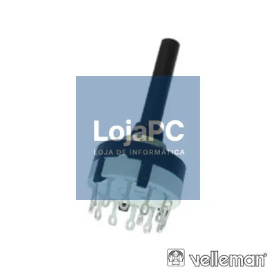 COMUTADOR ROTATIVO 1P C/ 12 POSIÇÕES CONEXÕES DE SOLDADURA