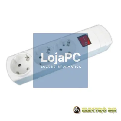 TOMADA ELÉTRICA C/ 3 SAÍDAS SCHUKO C/INTERRUPTOR EDH