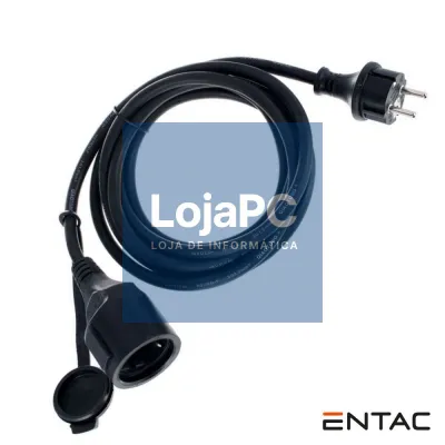 Cabo Extensão Tomada Elétrica C/ 1 Saída 30m Preto ENTAC