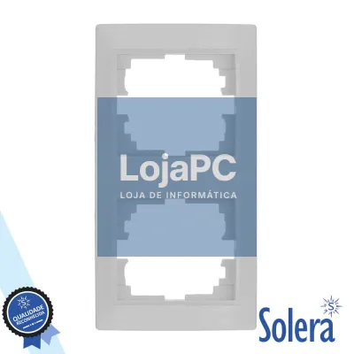 Moldura Vertical P/ 2 Interruptores/Tomadas Branco SOLERA