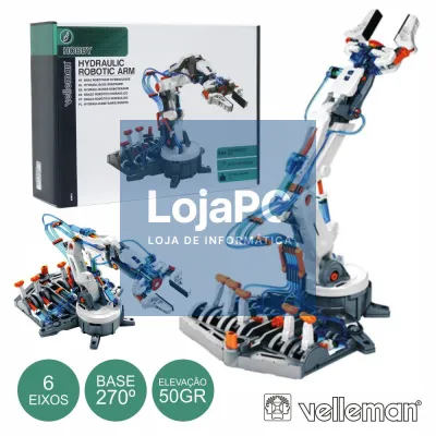 KIT BRAÇO HIDRÁULICO BASE 180º ATÉ 50G 229 PEÇAS VELLEMAN