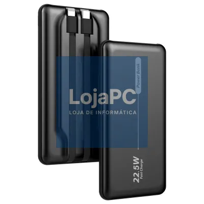 Universal External Battery Power Bank 10,000 mAh + PD 22.5W (2 connections) Black