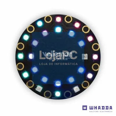Placa de Desenvolvimento Vestível C/ 24 LEDS RGB WHADDA