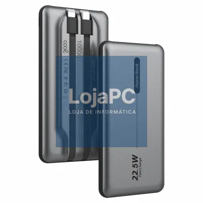 Universal External Battery Power Bank 10,000 mAh + PD 22.5W (2 connections) Grey