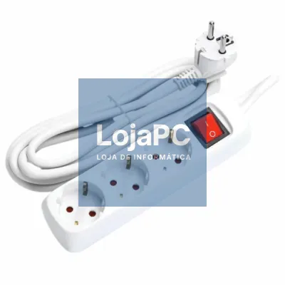 TOMADA ELÉTRICA C/ 3 SAÍDAS INTERRUPTOR 5M