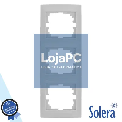 Moldura Vertical P/ 3 Interruptores/Tomadas Branco SOLERA