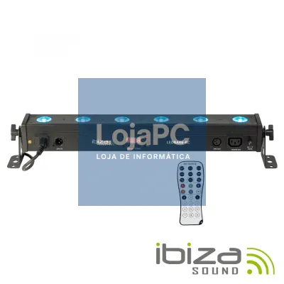 BARRA DE LEDS C/ STROBE 6 LEDS RGBW 8W DMX COMANDO IBIZA