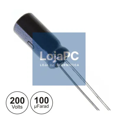 CONDENSADOR ELECTROLITICO 100uF 200V 105º