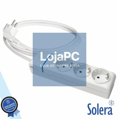 Tomada Elétrica C/ 3 Saídas 1.5M Branco SOLERA