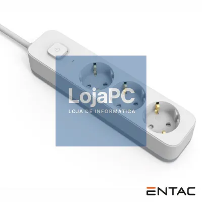 Extensão Elétrica 3x Schuko C/ Interruptor 3m ENTAC