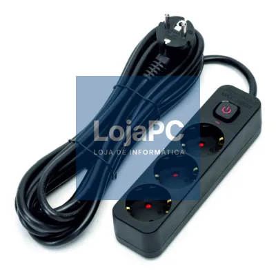 Tomada Elétrica c/ 3 Saídas C/ Interruptor 5m 3G1.5