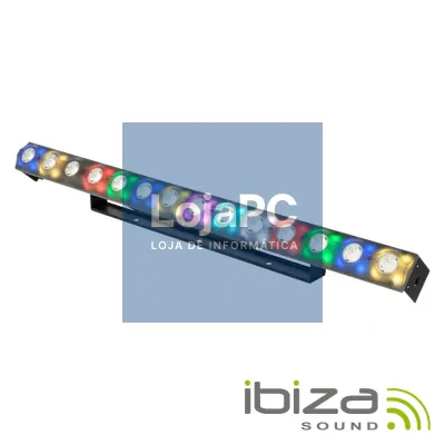 BARRA DE LEDS 2EM1 C/ 14+56  LEDS STROBE DMX POWERCON IBIZA