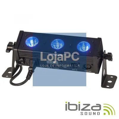 BARRA DE LEDS C/ STROBE 3 LEDS RGBW 8W DMX COMANDO IBIZA