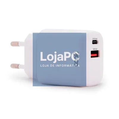 Universal Fast Charger (PD) Dual Type-C / USB COOL Network Charger (20W) White