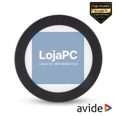 Painel Leds Redondo Superfície 12W 178mm  950 lm CCT Preto