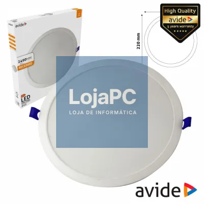 Painel LEDS Redondo 24W 295mm 4000K 2490lm AVIDE
