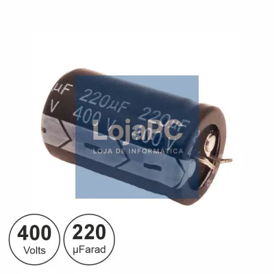 CONDENSADOR ELECTROLITICO 220UF 400V 105º