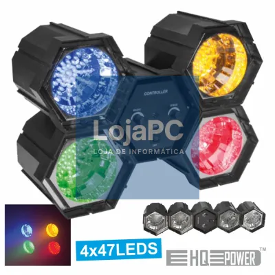 PROJETOR LUZ C/ 4 MÓDULOS 47 LEDS HQ POWER