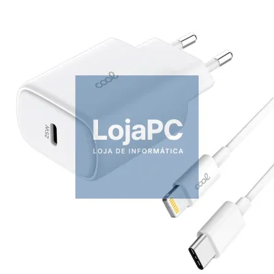 Universal Fast Charger Network Charger (PD) Type-C COOL (25W) White + Type-C to Lightning Cable