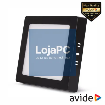 Painel Leds Quadrado CCT 12W 169mm 950lm Preto AVIDE