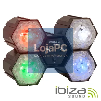 PROJETOR LUZ C/ 4 MÓDULOS LED RGBW MIC IBIZA