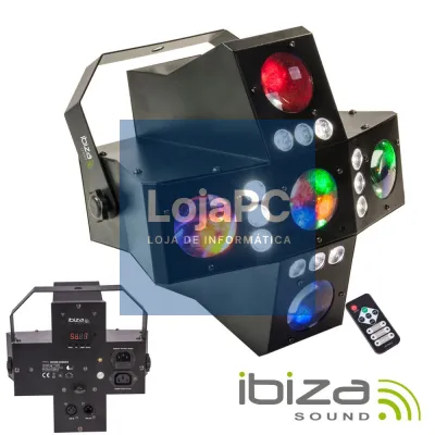 Projetor Luz 2em1 RGBA LED DMX IBIZA