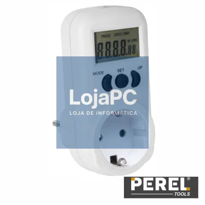 CONTADOR DE ENERGIA 230V/16A C/ TOMADA TERRA LATERAL PEREL
