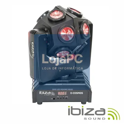 Moving Head Mini 12 LEDS 10W RGB DMX Mic IBIZA