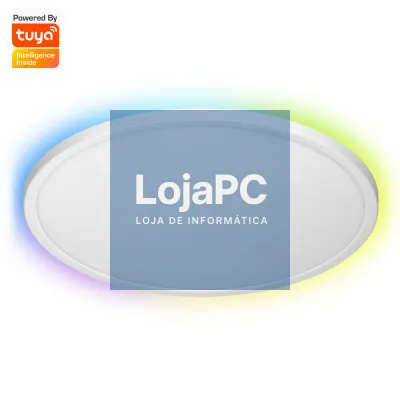 Painel LEDS Redondo Superfície 36W 400mm RGBW 3500lm TUYA