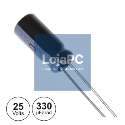 CONDENSADOR ELECTROLITICO 330UF 25V 105º