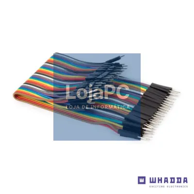 Conjunto 40 cabos de ligação Jumper Macho/Macho 15cm WHADDA