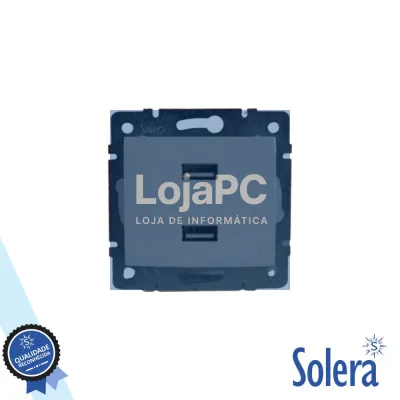 Tomada Elétrica Encastrar 2x USB-A Sem Moldura SOLERA