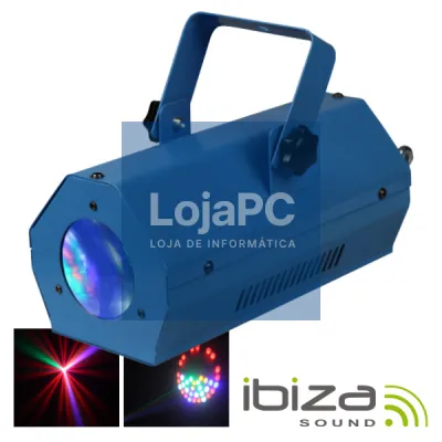 PROJETOR LUZ C/ 56 LEDS RGBAW AZUL MIC IBIZA