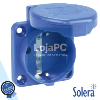 TOMADA ELÉTRICA SCHUKO PAINEL C/ TAMPA IP54 SOLERA