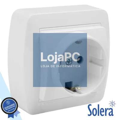 TOMADA ELÉTRICA SUPERFÍCIE C/ TERRA SOLERA