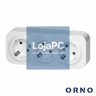 Tomada Elétrica Superfície 3x Schuko ORNO